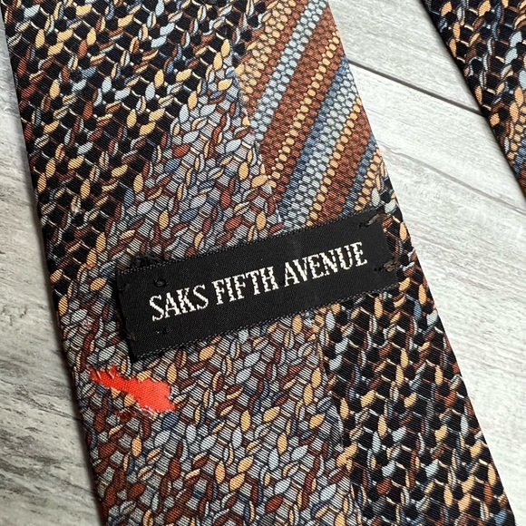 Missoni Brown, Grey, Gold & Tan Braided Pattern Silk Tie - Picture 3 of 5